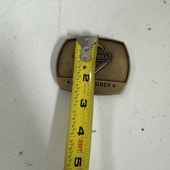 VINTAGE 1996 Handyman Club Of America Life Member Belt Buckle Solid Brass - BUB - Picture 3 of 4